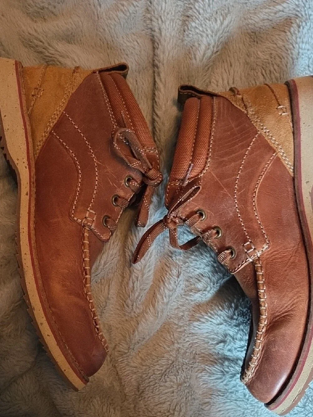 Men's Brown Leather Casual Lace-Up Shoes
